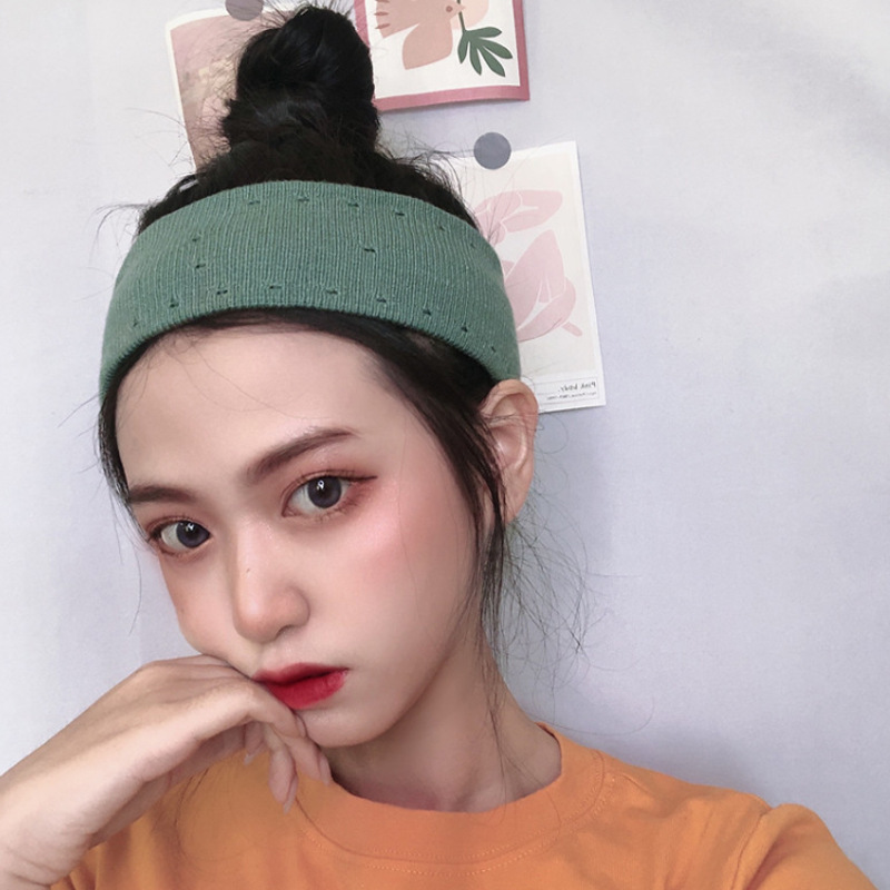 洗脸束发带有钳刺绣螃蟹发箍少女可爱网红头套绑发捆韩国简约发饰