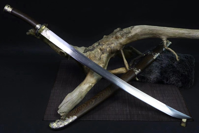 龙泉周匠刀剑宝剑凤凰绣春刀明清长刀花纹钢冷兵器影视武术未开刃