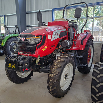 泰山704四轮拖拉机 加大tn前桥带遮阳棚8 8式梭换挡四驱拖拉机