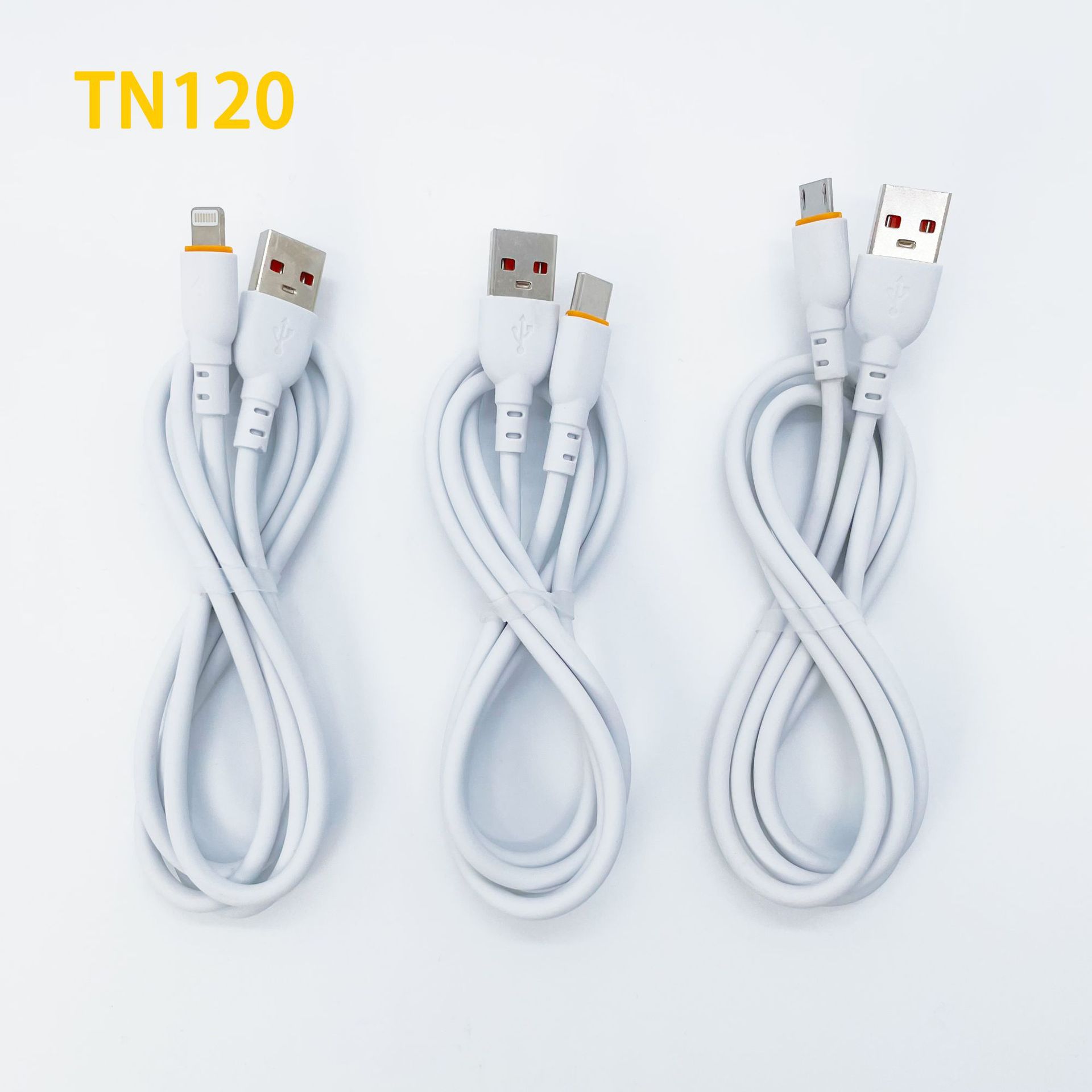 Tn120 New PVC Fast Charge Data Cable Support I5 Android TC Smartphone Qc3.0 Function Delivery Supported