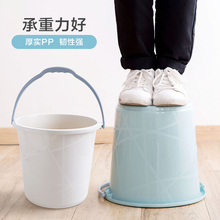 塑料手提水桶家用加厚大号桶洗拖把桶洗澡塑料桶储水小圆桶洗宜思