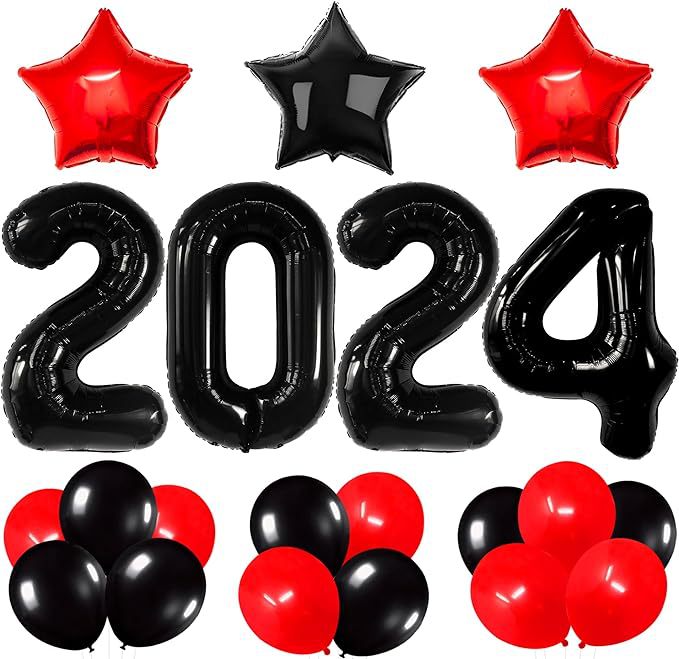 2024新年气球套装节庆装饰用品场景布置幼儿园商超节日气球套餐