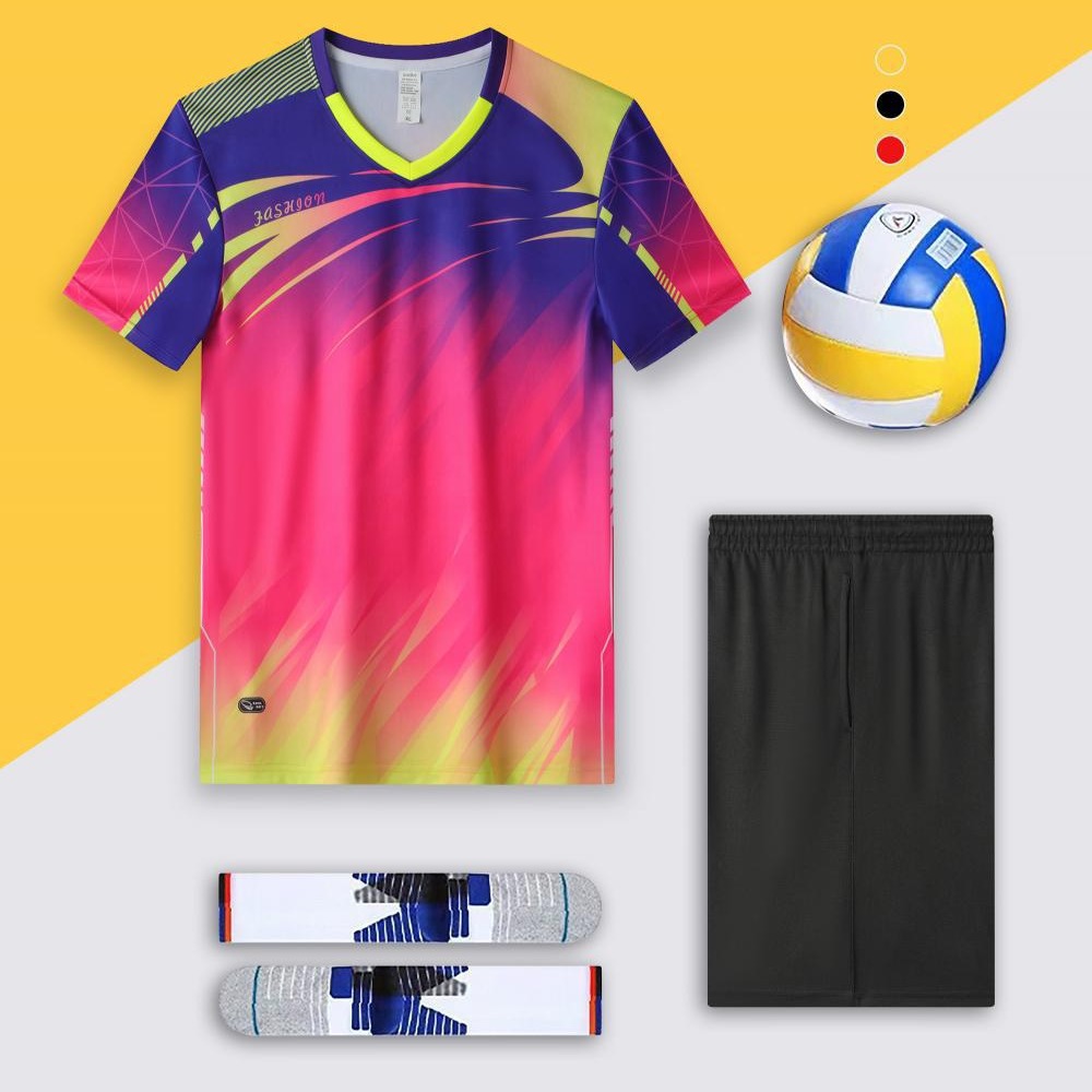 新款乒羽排球服网球男女短袖球衣速干团队比赛训练运动服印字号