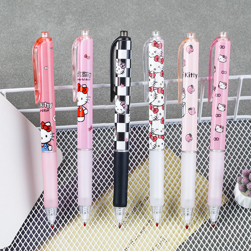 INS Good-looking Hello Kitty Clow M Press Gel Pen Cute Cartoon Student Quick-Drying Brush Question Pen Black Pen