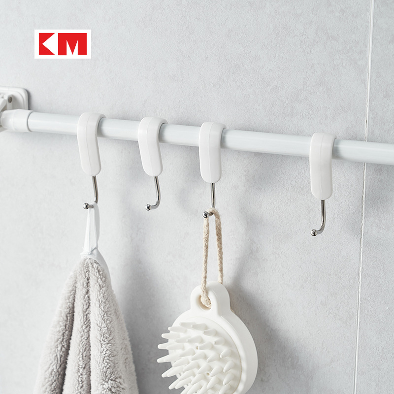 创意挂钩可旋转随意挂钩不锈钢钩头S挂钩浴室横杆挂钩多用挂钩