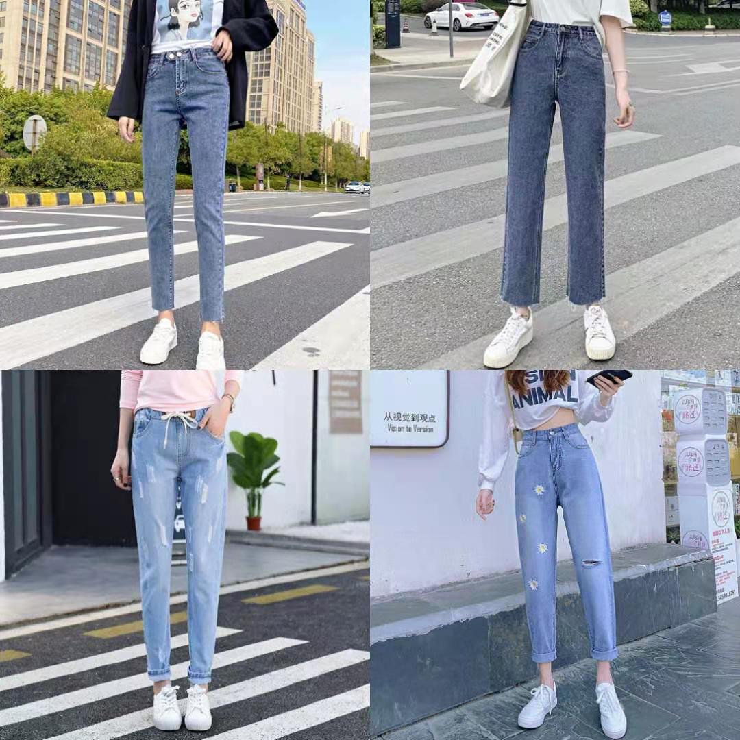 2023 Spring and Summer New Trendy High Waist Wide Leg Denim Trousers Women's Loose Straight Women's Trousers Manufacturer Direct Wholesale