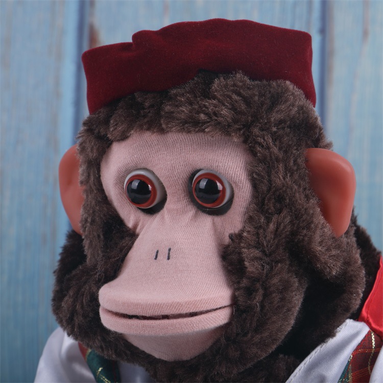 节庆礼品创意礼品玩具敲锣猴子猩猩圣诞节万圣节表演摆件发声道具