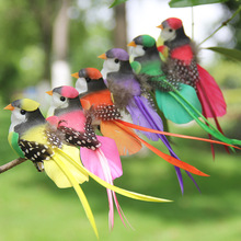 仿真羽毛小鸟装饰工艺品羽毛制品庭院假鸟跨境花园小鸟园艺家居