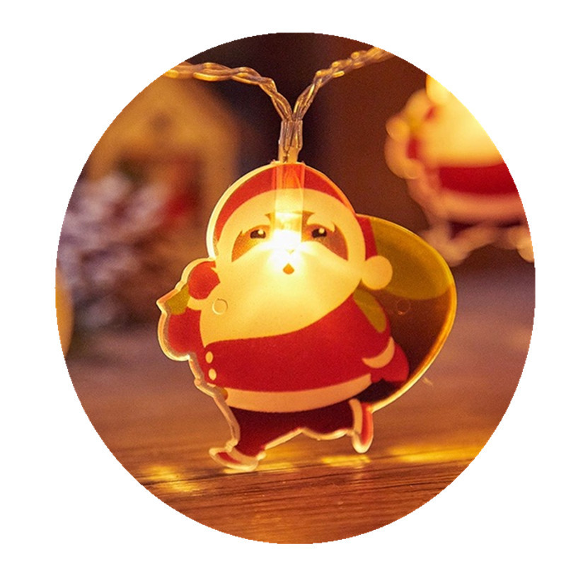 Solar LED Santa Claus Decorative String Lights Party Arrangement Holiday Gift Outdoor Lamp String Brightening Courtyard