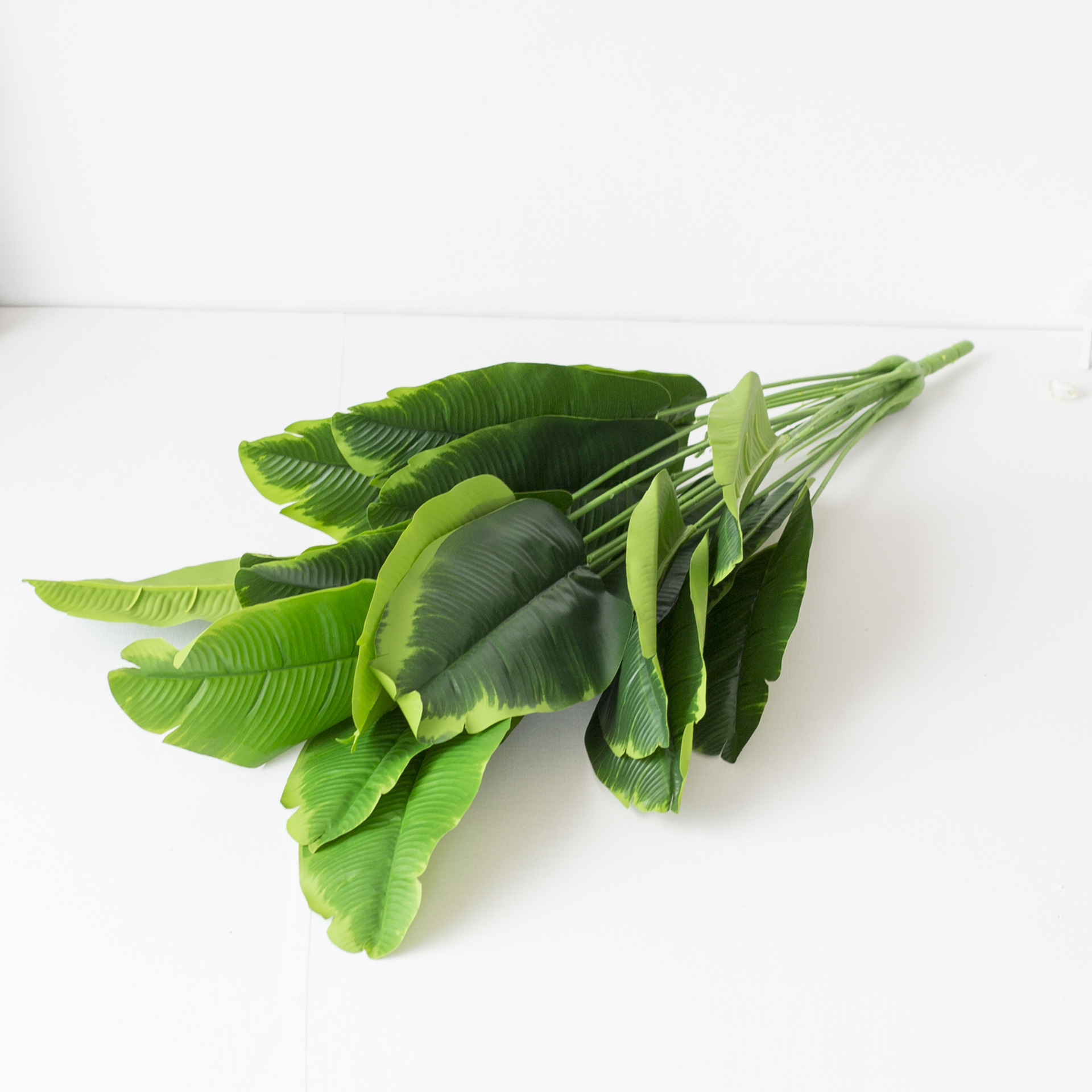 厂家批发 仿真花仿真旅人蕉仿真绿植盆栽把束18头芭蕉叶