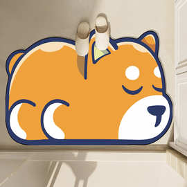 卡通硅藻泥地垫吸水浴室防滑垫卫生间速干地垫易打理脚垫现货