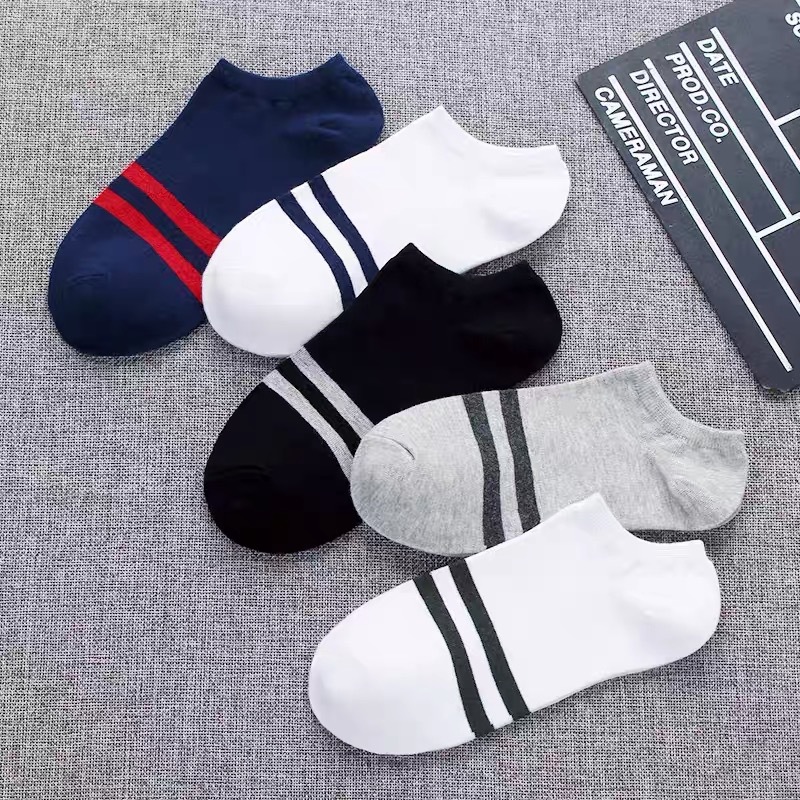 Short Socks Men's Handle Pure Cotton Socks Deodorant and Sweat-Absorbing Short Socks Spring/Summer Sports Men Middle-Long Stockings Hot Sale