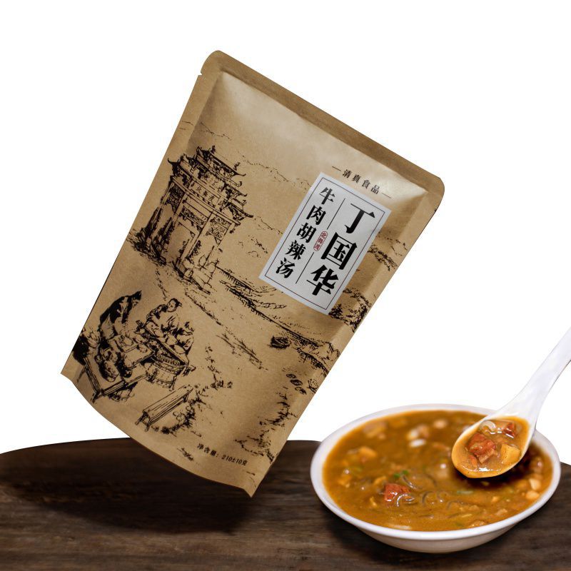 丁国华胡辣汤清真河南牛肉北舞渡特产老丁家逍遥镇糊辣汤速食