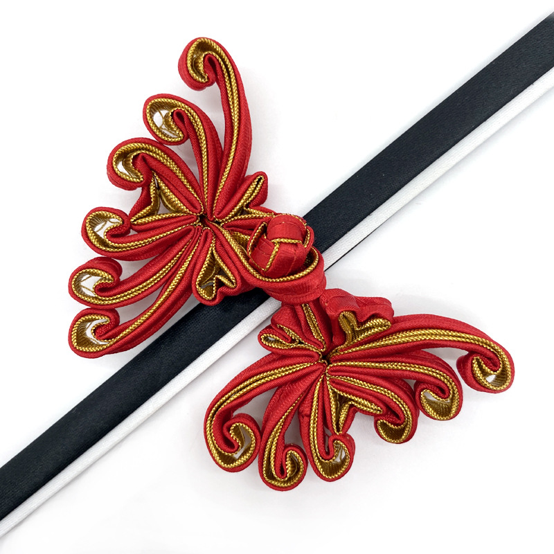 苏斯046e侧菊花扣盘扣古典民主风旗袍唐装大衣扣手工铜丝定型纽扣