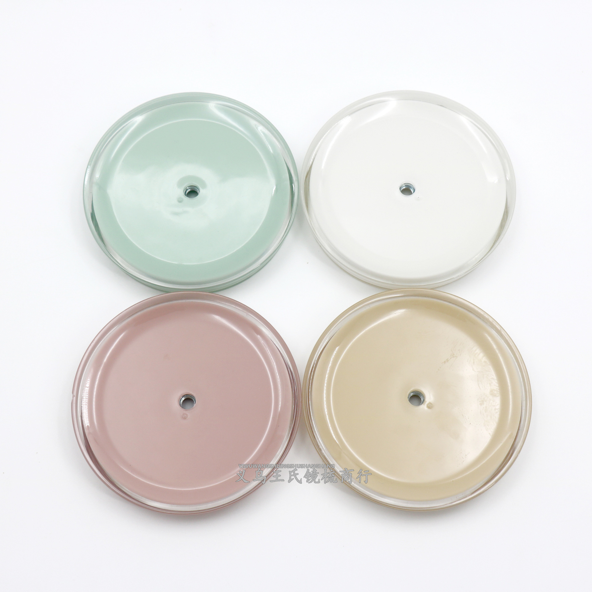 Simple Acrylic Two-Color Base Hose Bracket Edging Single-Sided Mirror Table Mirror 360 Angle Adjustable Table Mirror