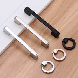 厂家批发小拉手柜门现代简约衣柜锌合金门把手轻奢加长橱柜欧式抽