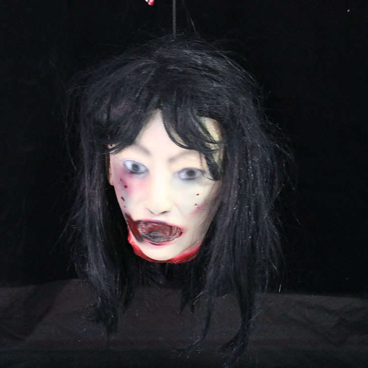 cos鬼屋装饰挂件鬼头吓人万圣节断头鬼死人头密室逃脱假人头道具