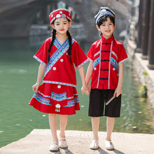 三月三广西壮族服装中国风学生夏季班服山歌合唱民族舞蹈六一演出