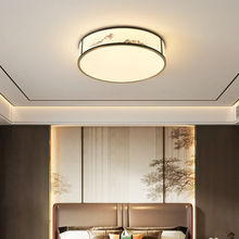 新中式全铜客厅吸顶灯现代简约大气餐厅灯温馨家用圆形led卧室灯