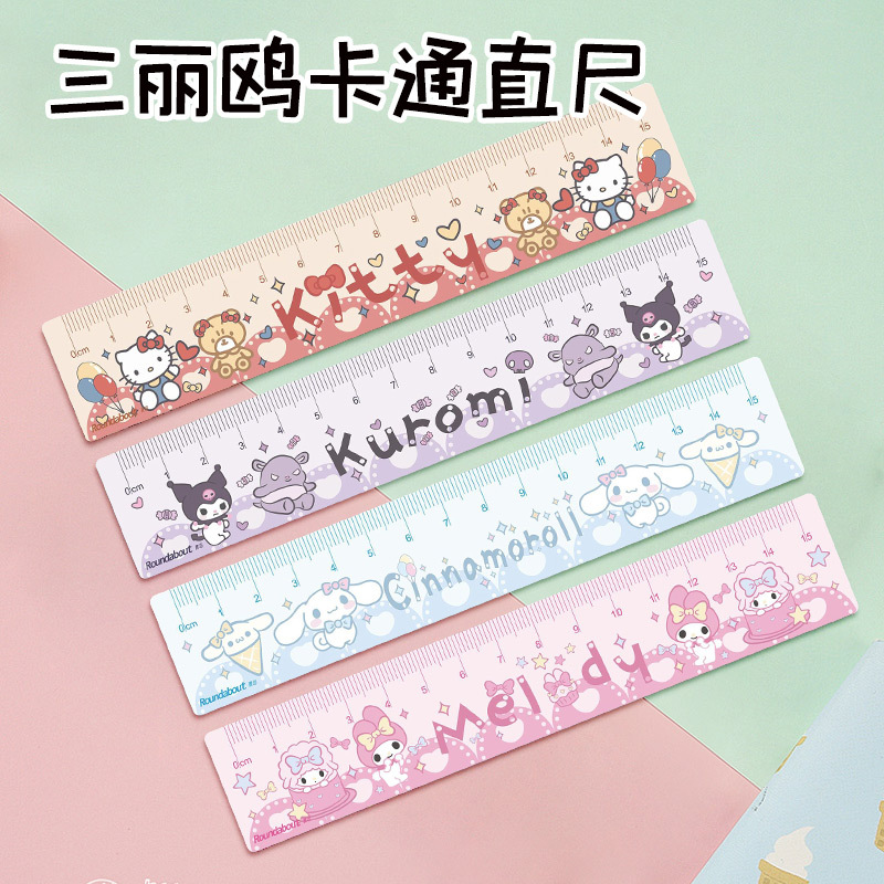 pacha dog clow m transparent ruler acrylic student ruler a scale cartoon girlish student stationery