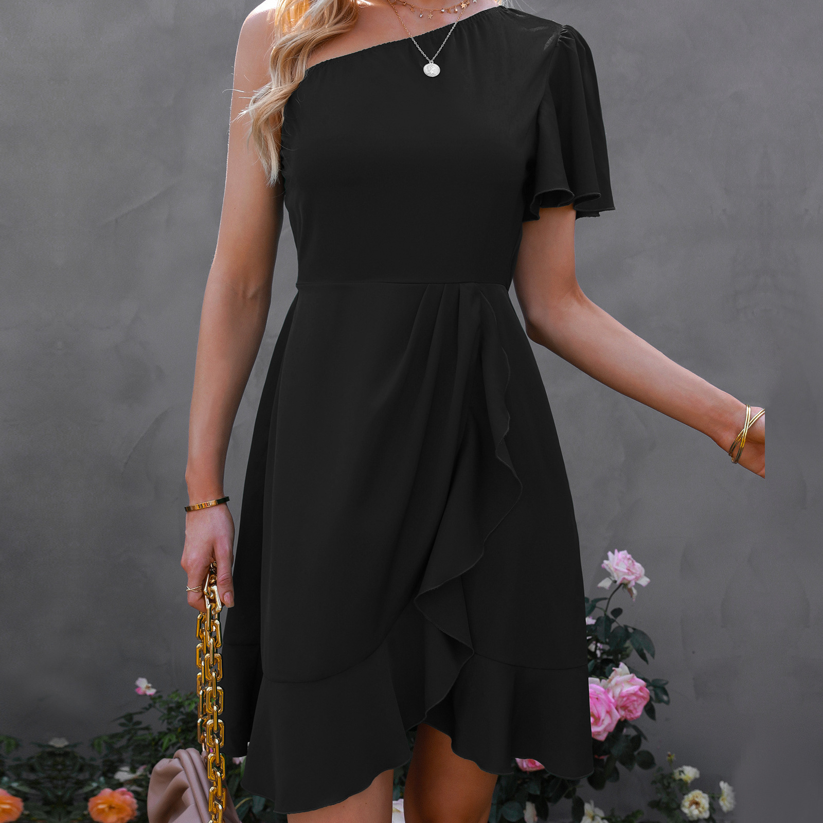 欧美风连衣裙礼服图片