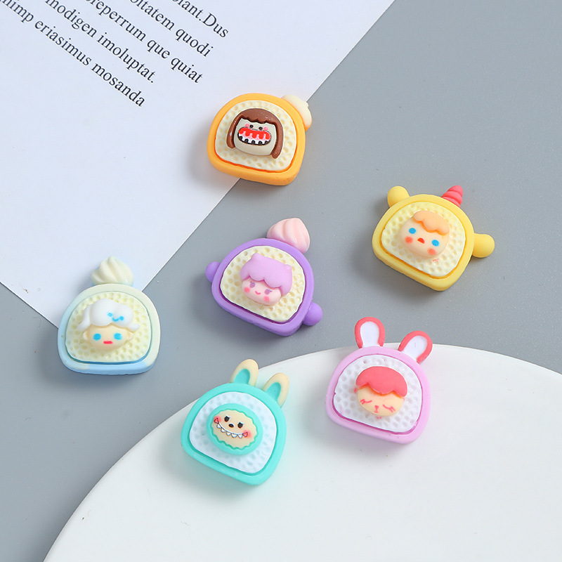 Cartoon Cute Tablets Cake Roll DIY Cream Glue Phone Case Material Package Handmade Hair Accessories Resin Accessories