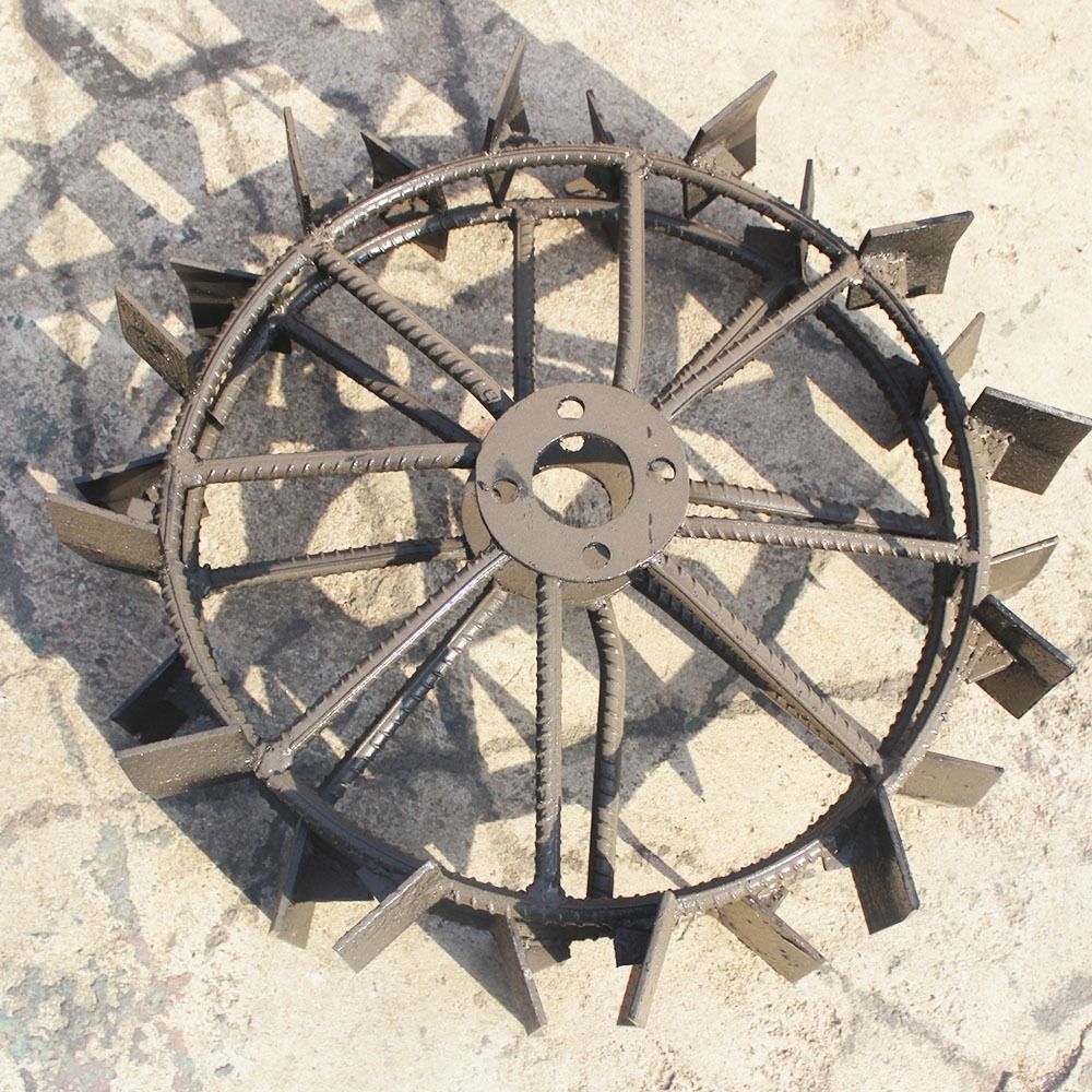 手扶拖拉机配套 四孔五孔防滑轮 旱田水田行走铁轮水田轮 包邮