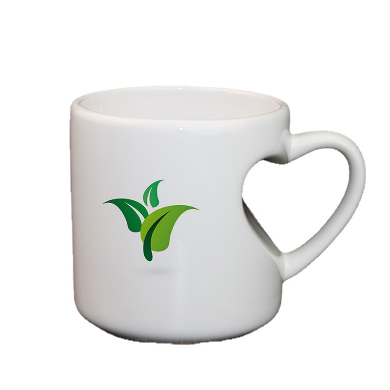 Thermal Transfer Ceramic White Cup Mug Thermal Transfer Supplies Wholesale Peach Heart Cup Wholesale-Peach Heart White Cup