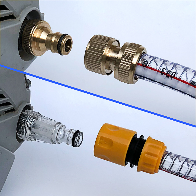 家用高压洗车机配件大全铜进水管过滤器螺母水泵喷头活接头亿力