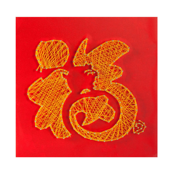 弦丝画福字挂件diy手工作钉子绕线画装饰年画伴手礼新年礼品