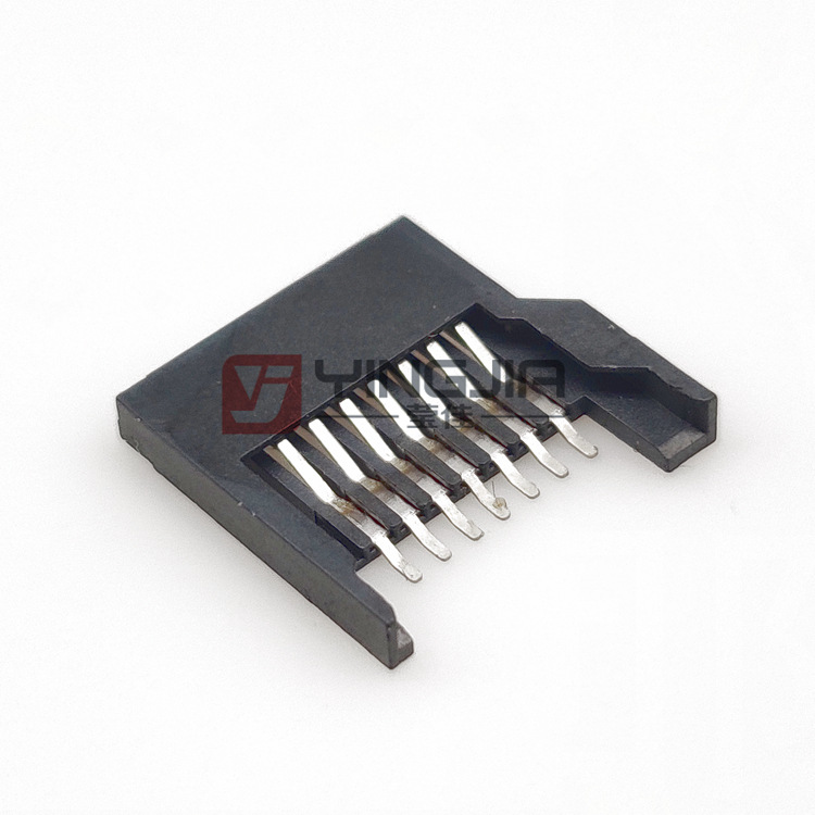 全塑卡座tf卡座简易7plcp耐高温193htfflash卡座microsd卡座