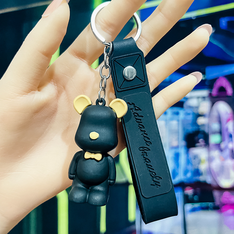 Creative Trend Nordic Bow Tie Bear Violent Bear Keychain Doll Automobile Hanging Ornament Couple Promotional Gift Key Chain