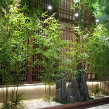 中式竹子 室内装饰假竹子隔断屏风挡墙造景室外装饰竹盆栽