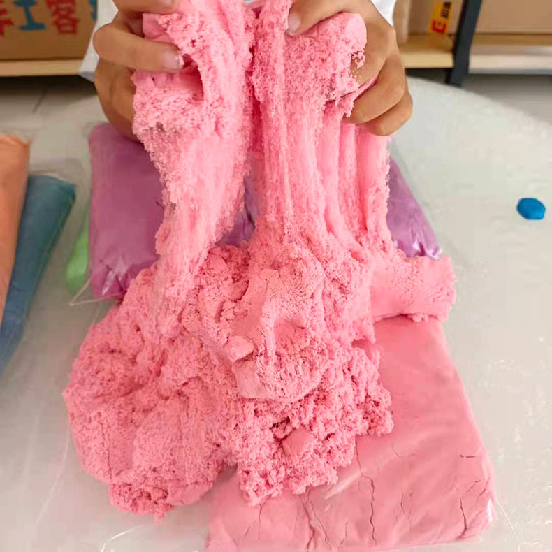 四斤袋装棉花拉力沙 彩色魔力棉花沙 厂家货源儿童玩具沙子