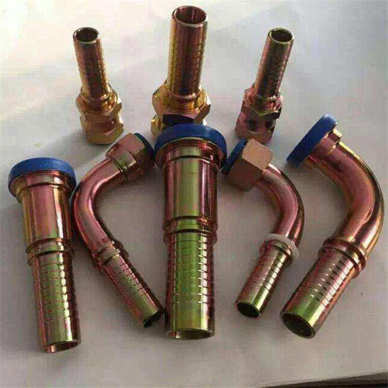 Oil Pipe Joint External Thread Carbon Steel Plated Color Zinc Hydraulic Pipe Fittings Hollow Screw Oil Hinge Joint External Hexagon Bolt