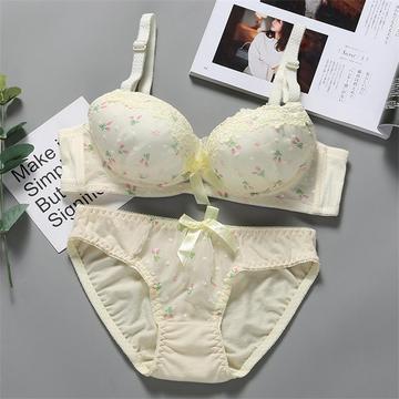 内衣一套文胸套装内裤少女无钢圈初青春发育期胸衣薄款小胸罩一件