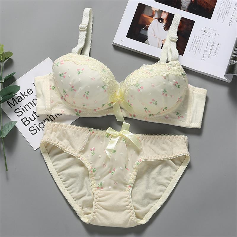 内衣一套文胸套装内裤少女无钢圈初青春发育期胸衣薄款小胸罩一件