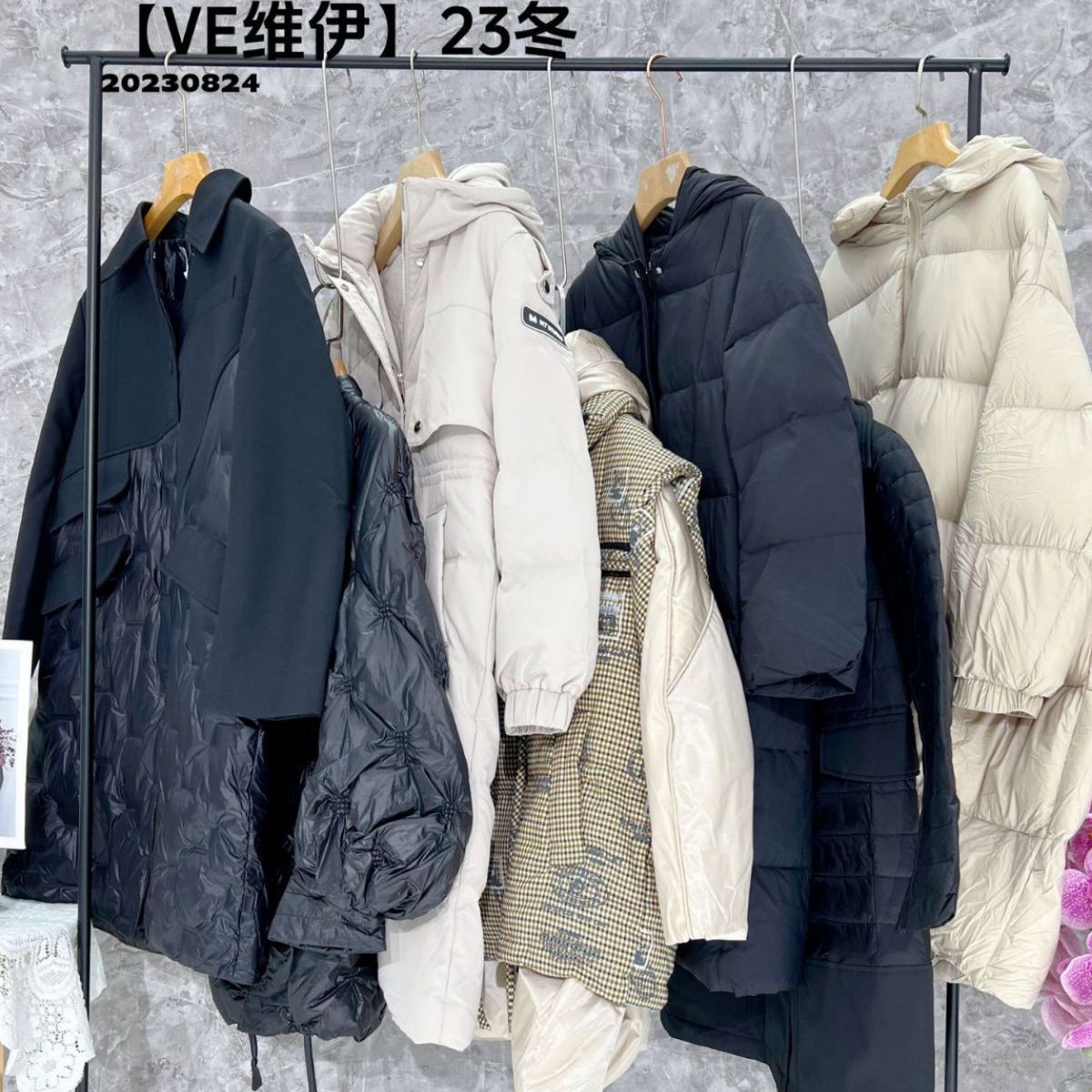 ve维伊品牌折扣女装羽绒服撤柜正品剪标白鸭绒羽绒服她图素言冬装