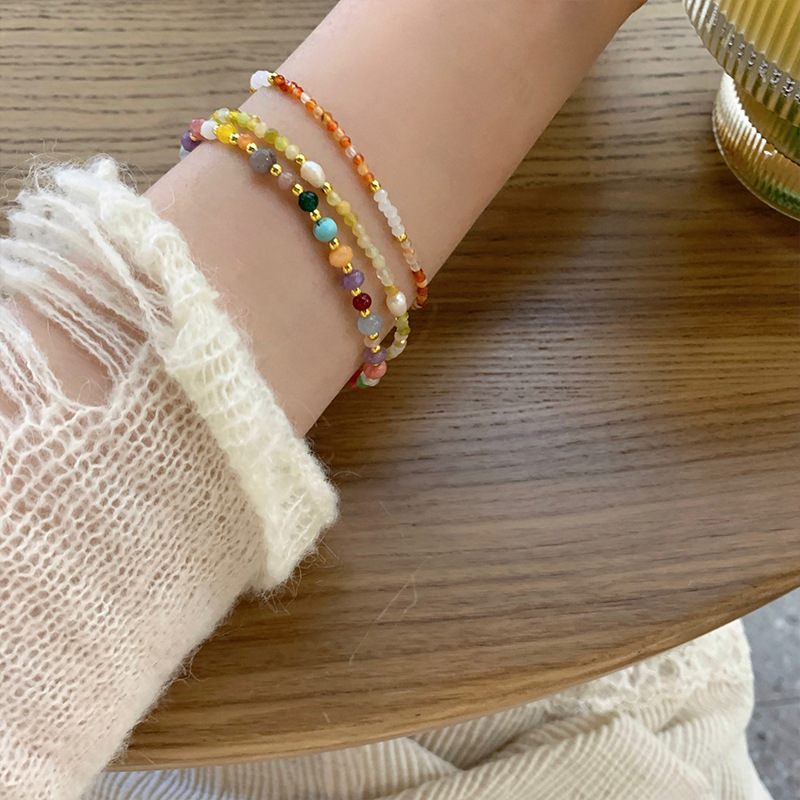 Colorful Beaded Fashion Bracelet for Women Spring and Summer Niche Special Design Sense 2023 New Fresh High-Grade Bracelet