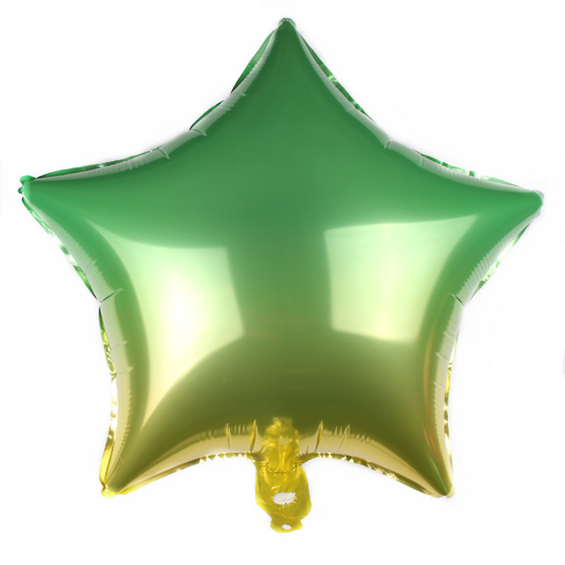 跨境18寸金属五角星铝膜气球 生日场景布置氦气飘空饰景派对批发