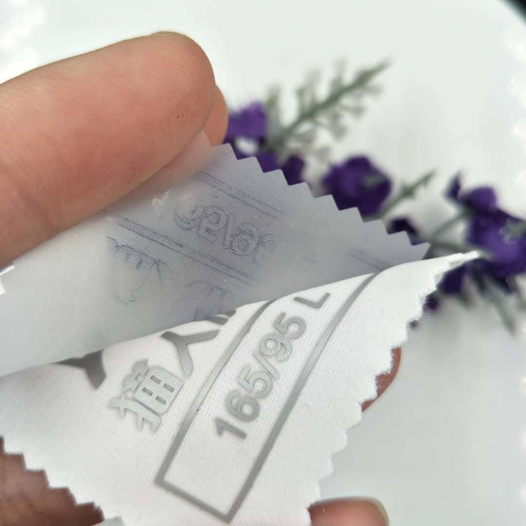 定制平面银色热转印领标尺码烫唛数量码热转印烫标服