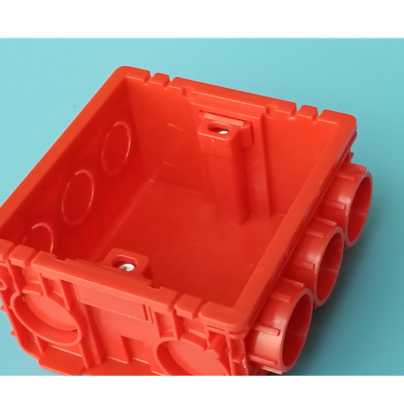 加工定制86型自带锁扣开关底盒pvc塑料线盒接线盒暗装线盒家装用