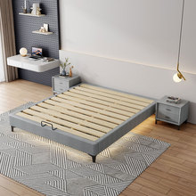无床头实木家用小户型榻榻米床加密加厚静音排骨架床架子矮床无靠