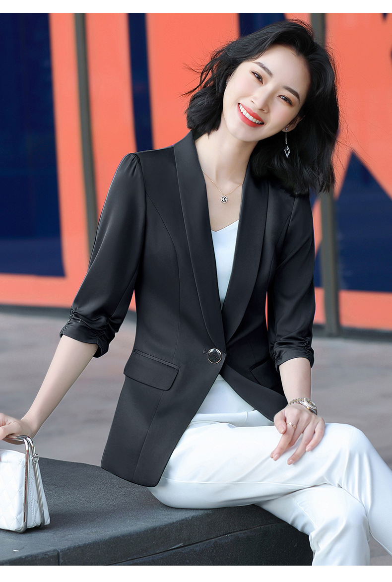 西装外套女时尚气质职业修身显瘦七分袖女士小西服2021春夏季新款