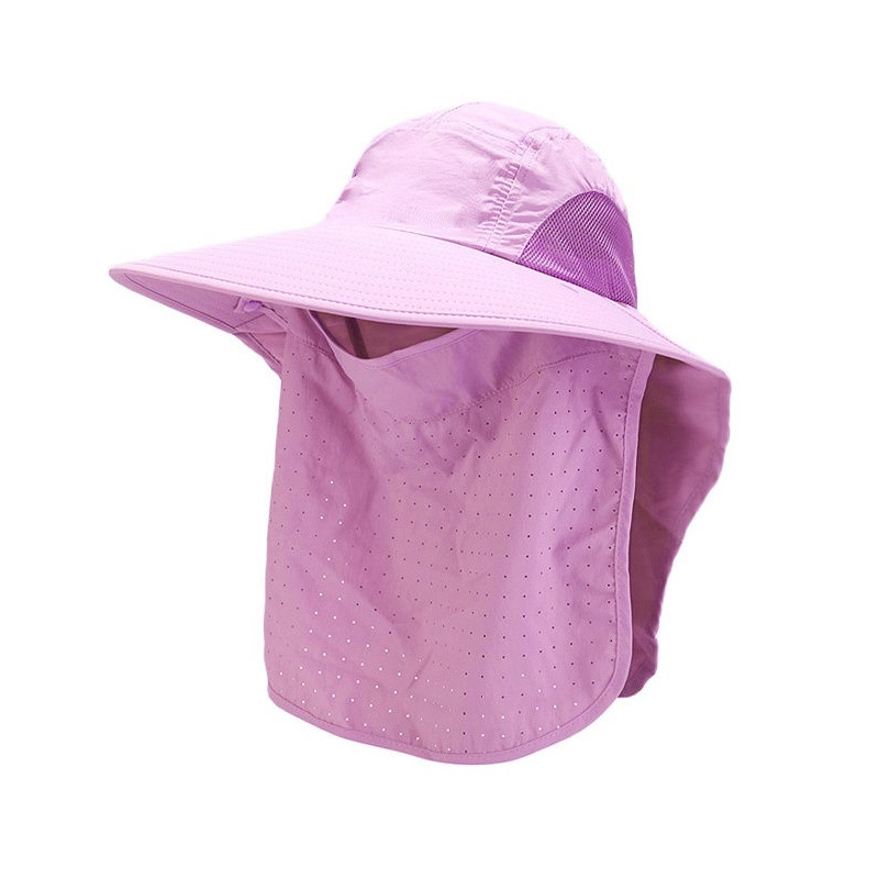 Foreign Trade Fisherman Hat Men's Sunhat Summer Outdoor Quick-Drying Sun Protection Hat Fishing Breathable Sun Hat Female Face Cover Hat