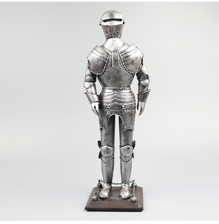 中世纪罗马盔甲人士兵模型铁艺武士大号落地装饰品拍摄影道具摆件