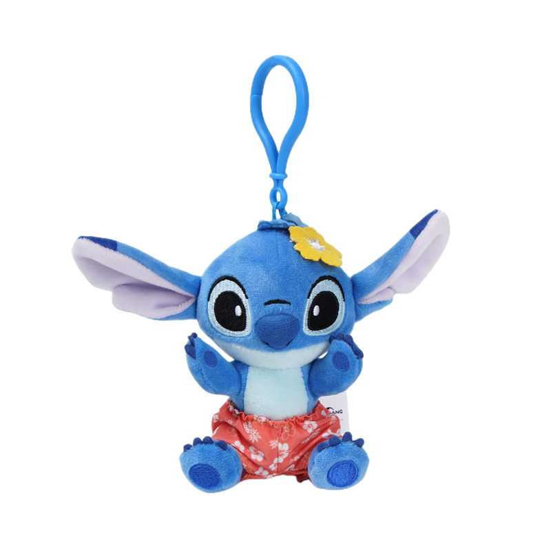 Genuine Disney Doll Stitch Doll Strawberry Bear Plush Toy Story Ornaments Lovely Bag Pendant