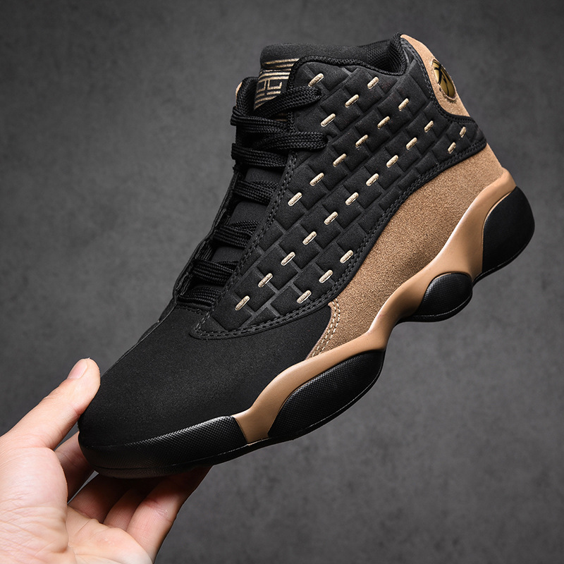 跨境大码aj13兵马俑男大童篮球鞋高帮耐磨减震实战球靴休闲运动鞋