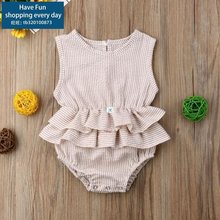 Solid Newborn Kid Baby Girl Clothes Sleeveless Romper Tutu