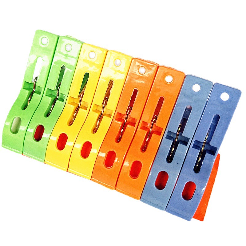 八个胶夹8只夹弯头被夹晒衣服胶夹子晾衣夹一元店货源厂家直供